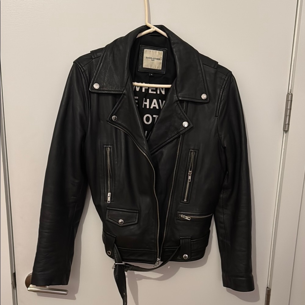 Black Leather Motorcycle Jacket